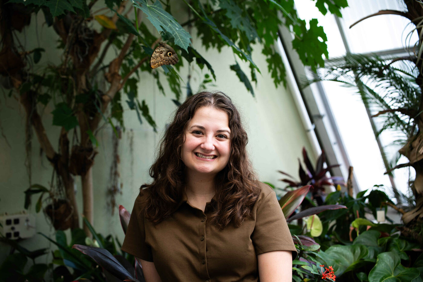 A portrait among plants